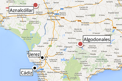 Localización de puntos de salto de puenting para la provincia de Cádiz