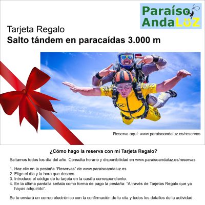 Salto tándem en paracaídas 3.000 m, en Sevilla