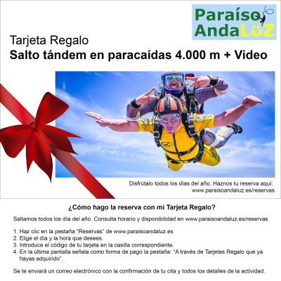 Salto tándem en paracaídas 4.000 m + Video, en Sevilla