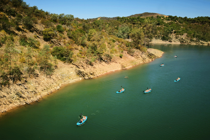 Kayak ride event. Aznalcollar. Sevilla