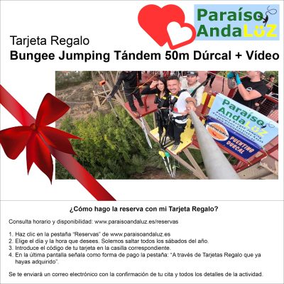 Bungee jumping tándem de 50 metros en Dúrcal (Granada) + Vídeo